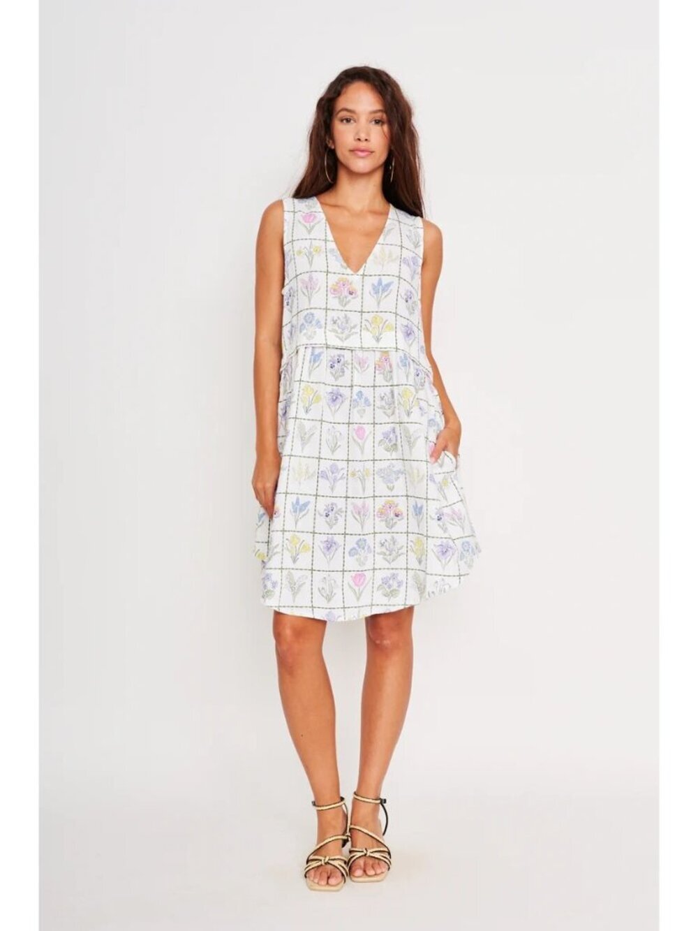 Anthropologie dRA Los Angeles Alhena Dress Picnic Floral Womens Size XS